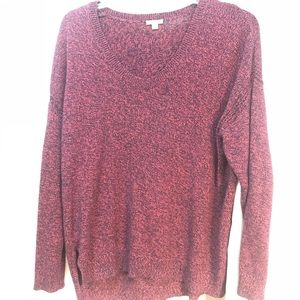 Slouchy Women’s burgundy and navy Gap sweater
